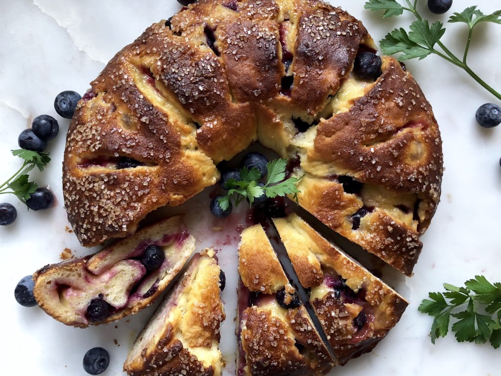 blueberry & lemon curd ring (gluten-free) - a hint of rosemary