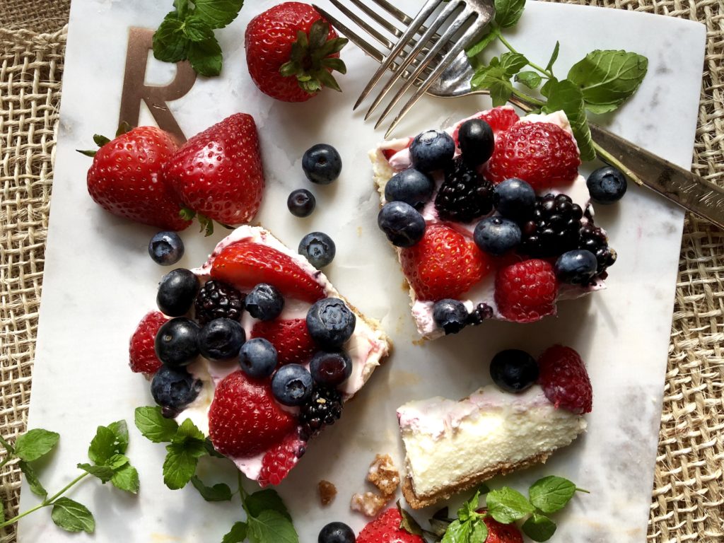 Easy-to-make Cheesecake With Lots Of Berries - A Hint Of Rosemary