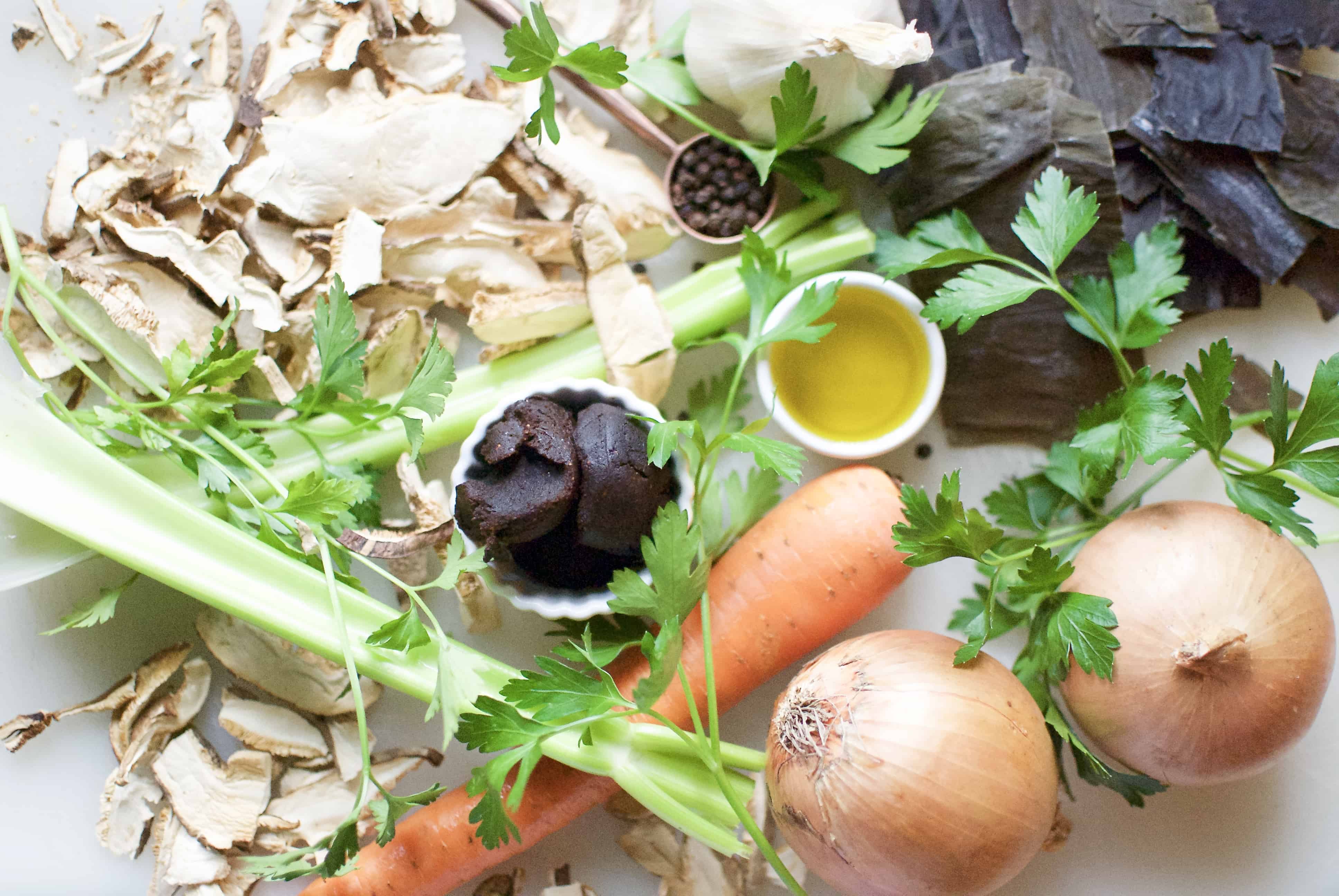 Hearty Vegetarian Umami Broth - A Hint Of Rosemary