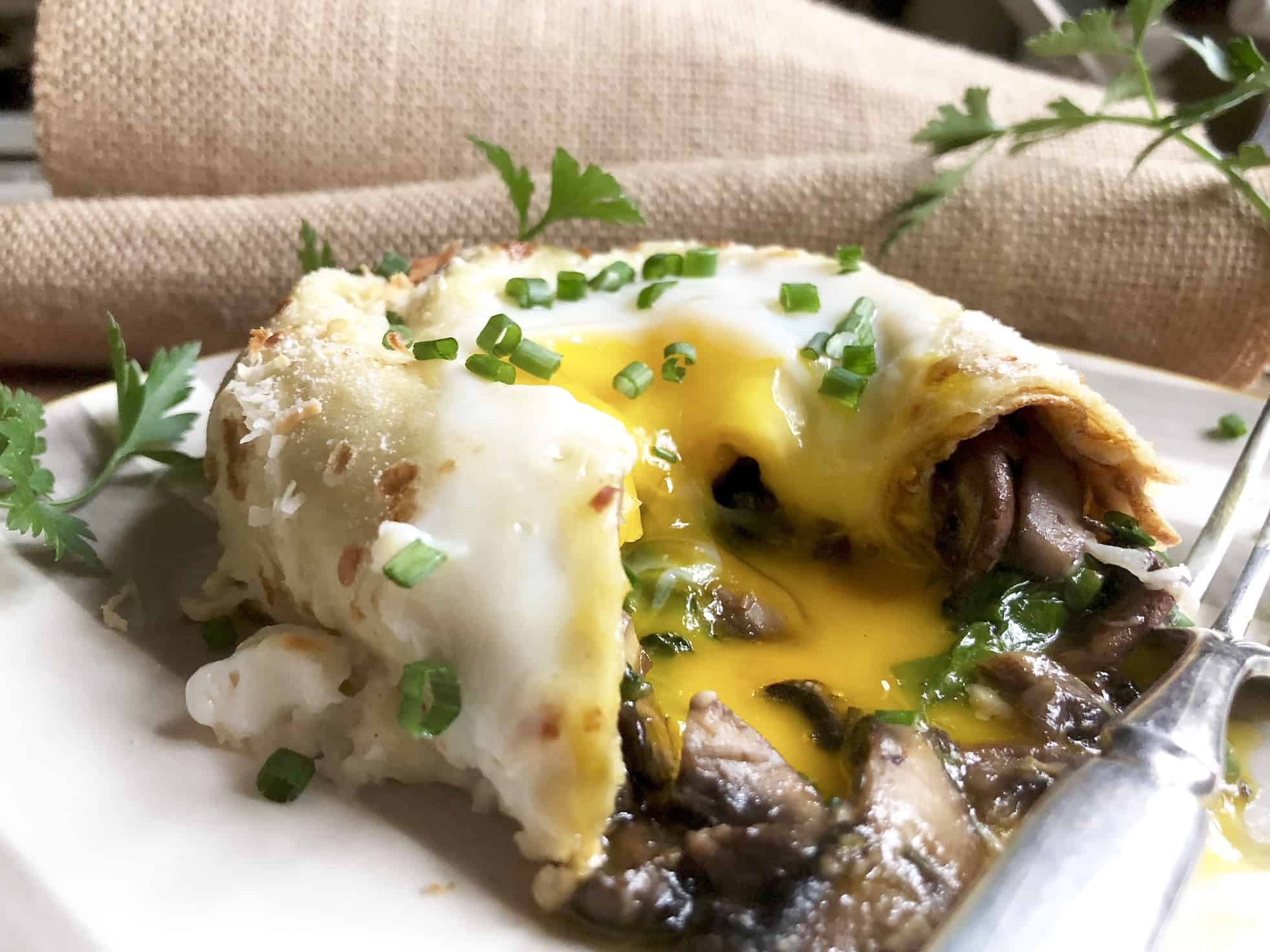 Savory Steak and Mushroom Crepes