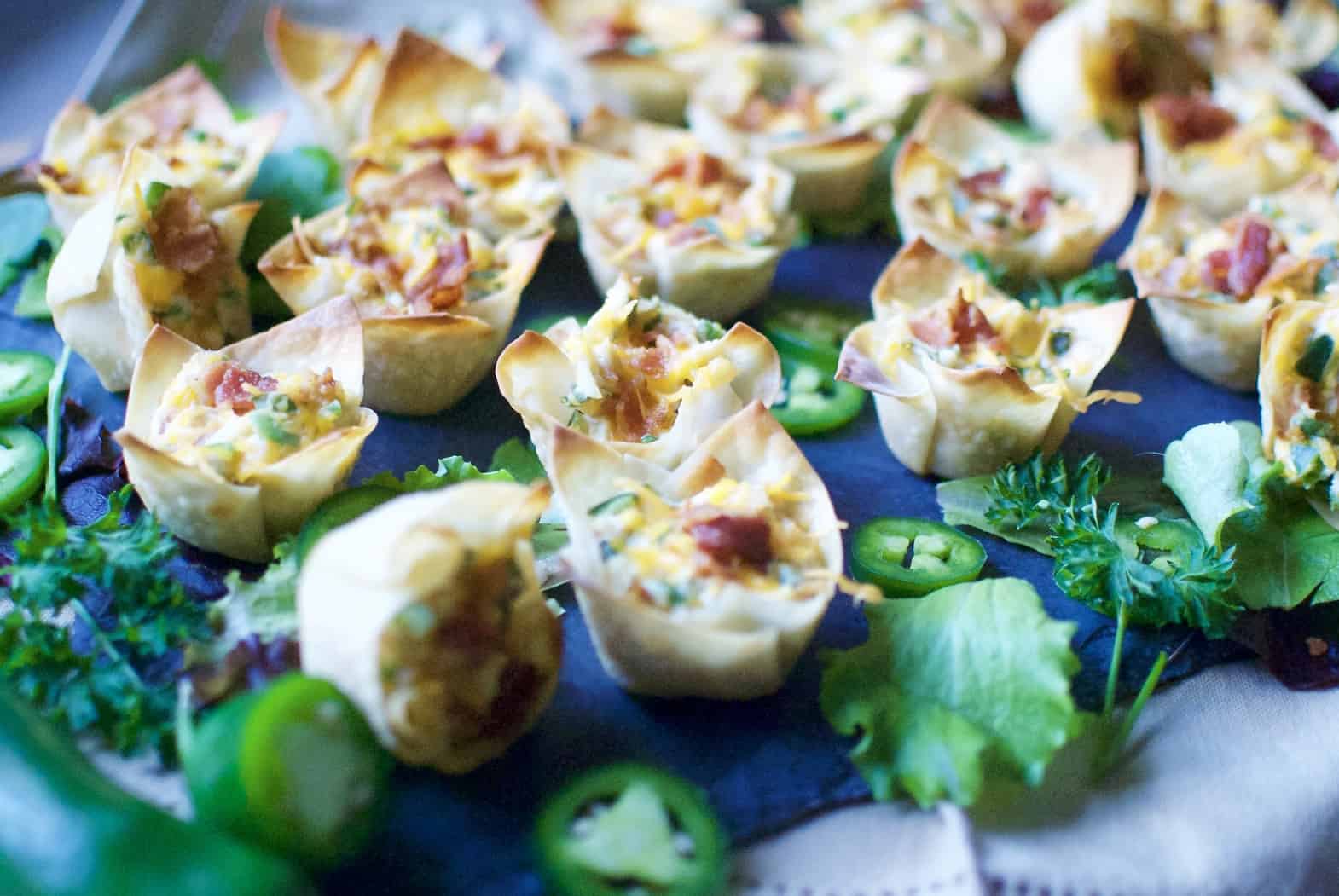 chicken, bacon & cheddar jalapeño popper cups - a hint of rosemary