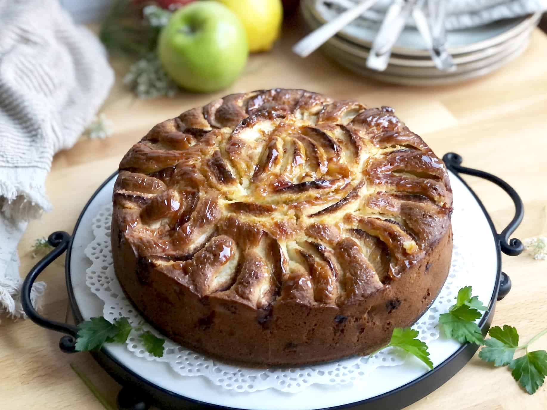 Awesome Apple Almond Cake A Hint Of Rosemary   IMG E3052 