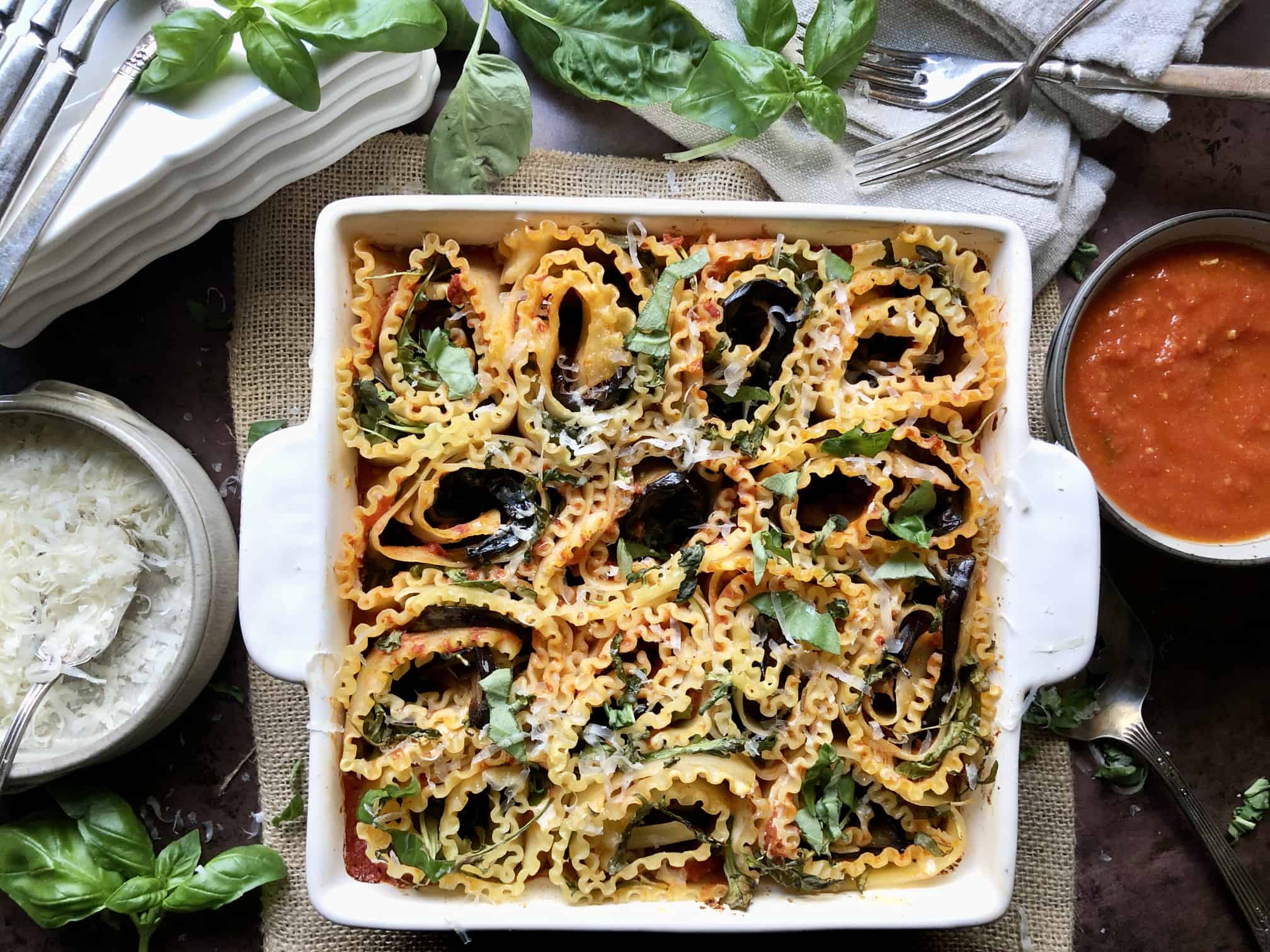 Pasta-Less Eggplant Lasagna Roll Ups, Recipe