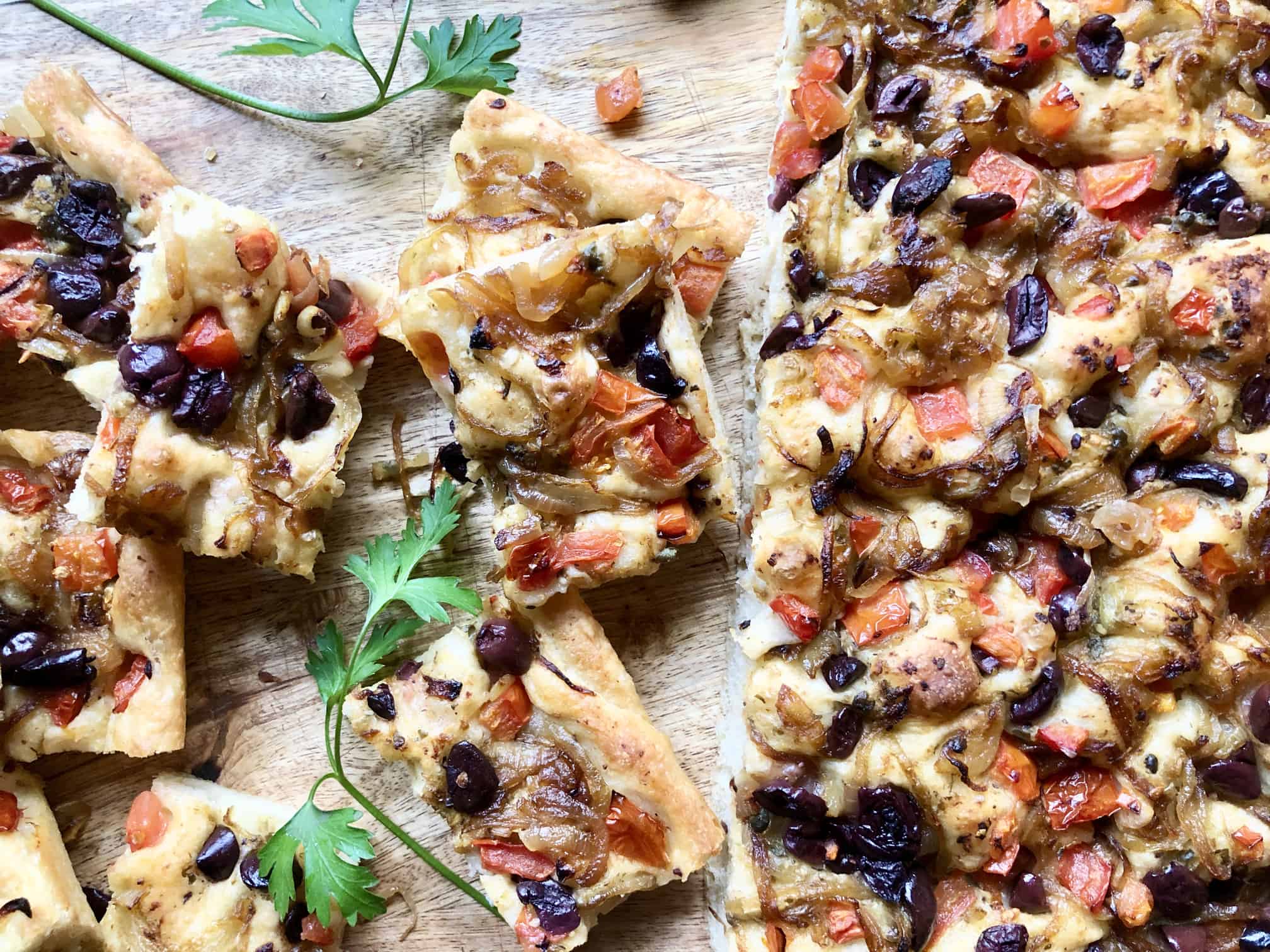 Focaccia with Caramelized Onions and Capers