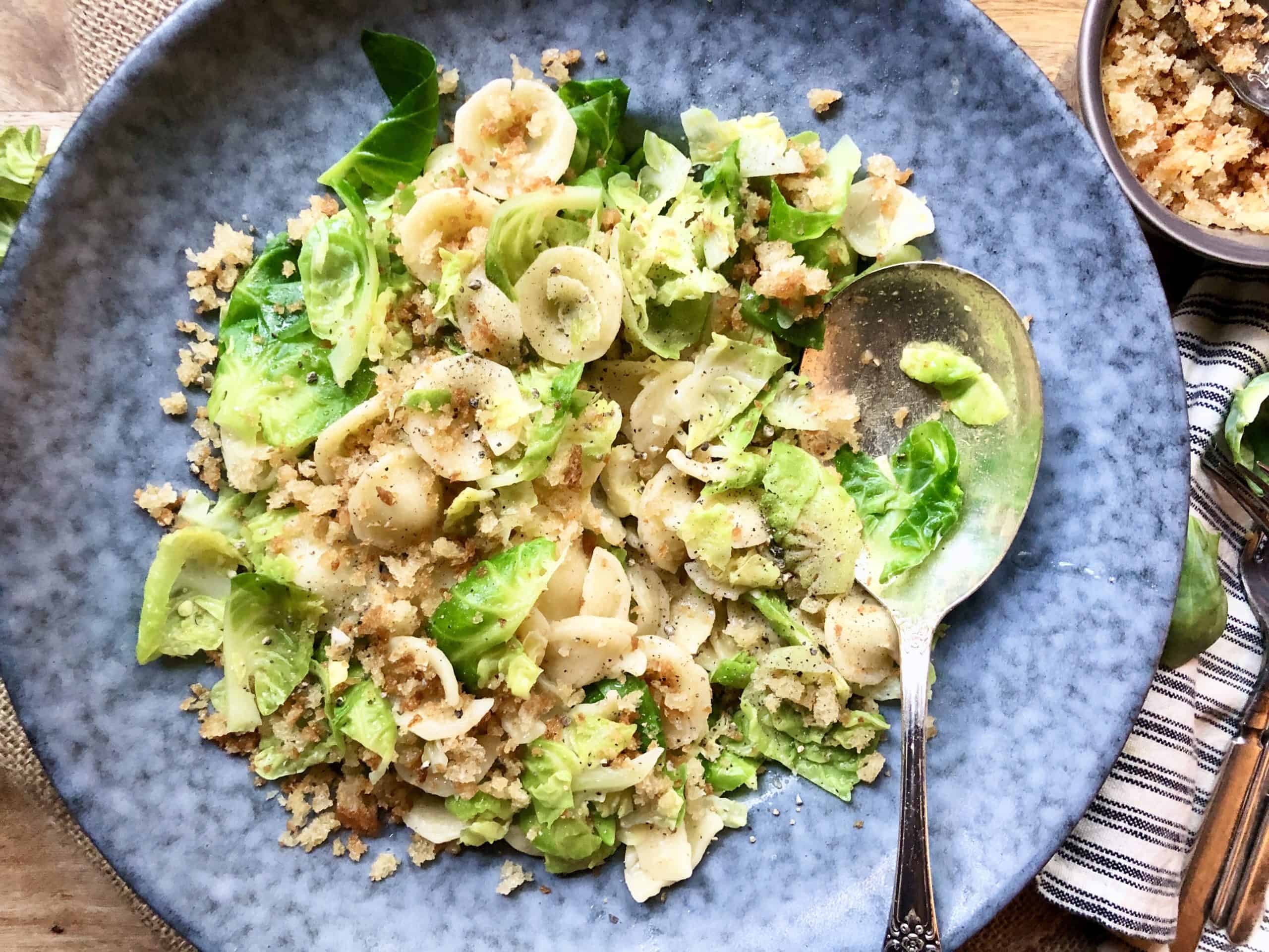 brown butter orecchiette & brussels sprouts - a hint of rosemary