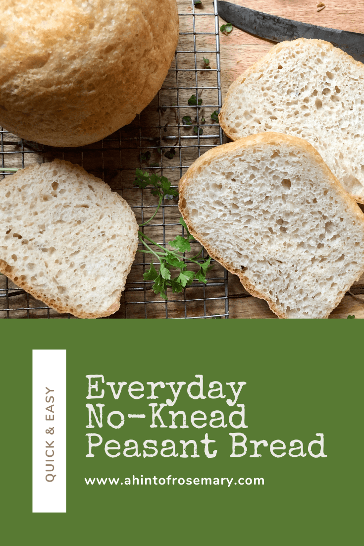 Everyday No-knead Peasant Bread - A Hint Of Rosemary