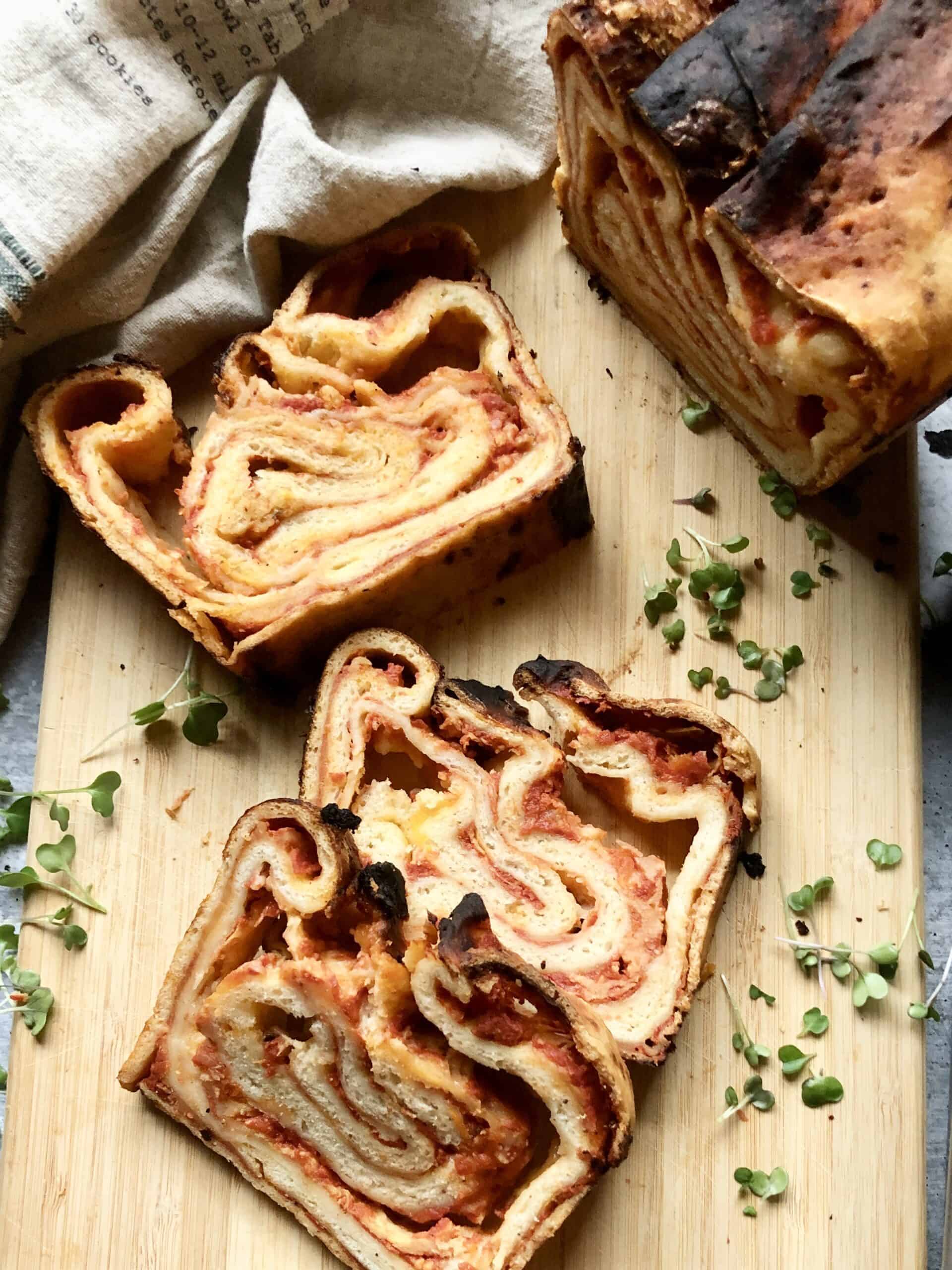 scaccia sicilian pizza bread - a hint of rosemary