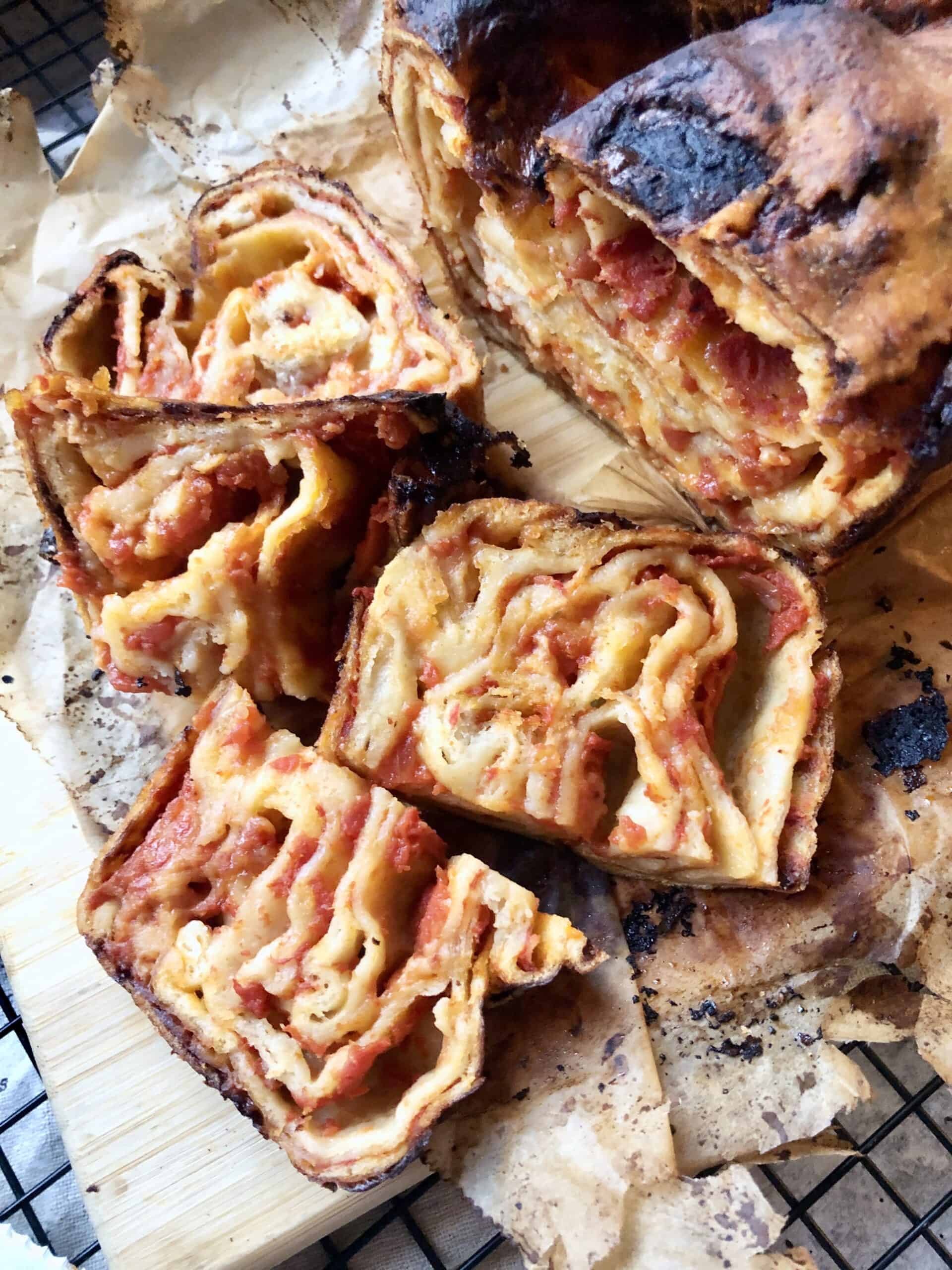 scaccia sicilian pizza bread - a hint of rosemary